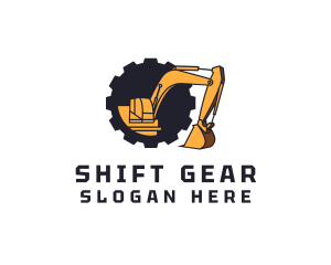 Construction Excavator Gear logo design