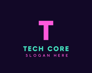 Generic Neon Tech logo design