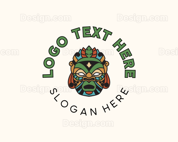 Pagan Tribal Mask Logo