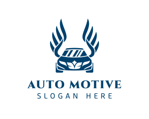 Blue Vehicle Wings logo design