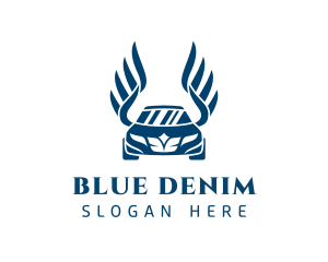 Blue Vehicle Wings logo design