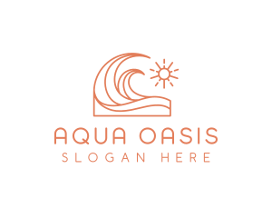 Swim Wave Ocean logo design