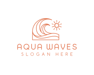 Swim Wave Ocean logo design