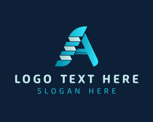 Blue Letter A Business Logo