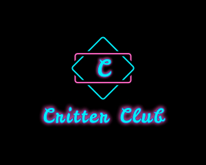 Summer Glowing Neon Club logo design