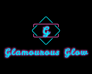 Summer Glowing Neon Club logo design