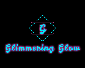 Summer Glowing Neon Club logo design