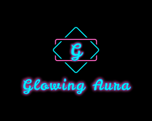 Summer Glowing Neon Club logo design