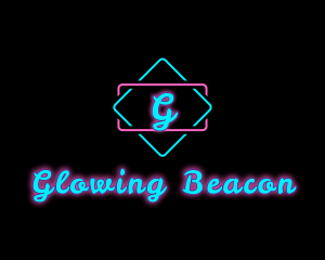 Summer Glowing Neon Club logo design