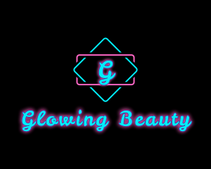 Summer Glowing Neon Club logo design