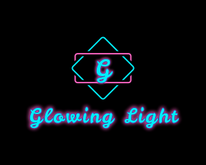 Summer Glowing Neon Club logo design