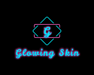 Summer Glowing Neon Club logo design