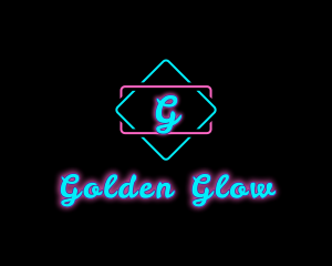 Summer Glowing Neon Club logo design