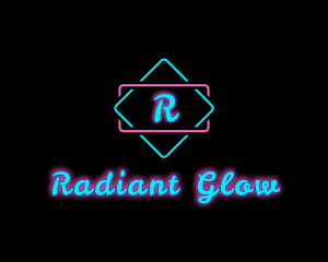 Summer Glowing Neon Club logo design