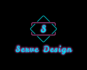 Summer Glowing Neon Club logo design