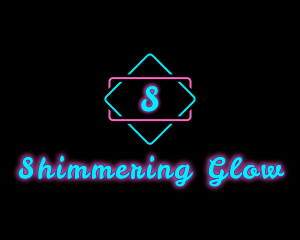 Summer Glowing Neon Club logo design