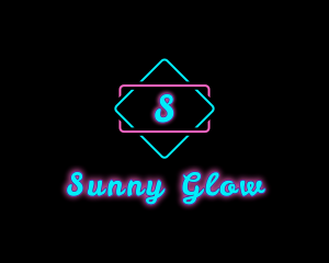 Summer Glowing Neon Club logo design