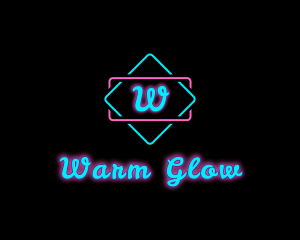 Summer Glowing Neon Club logo design