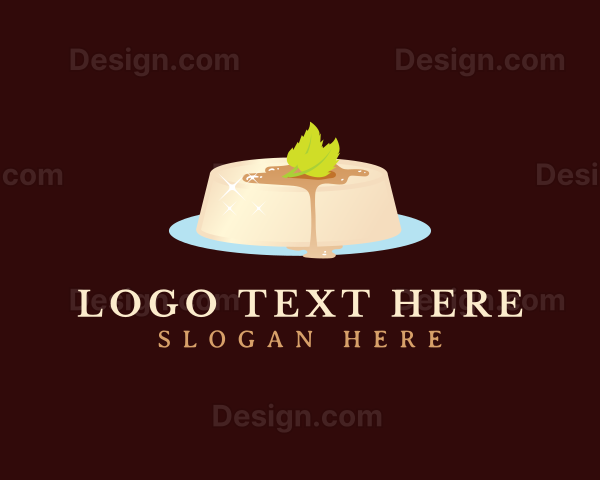 Panna Cotta Dessert Pudding Logo