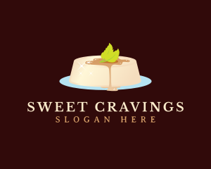 Panna Cotta Dessert Pudding logo design