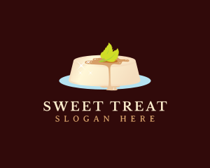 Panna Cotta Dessert Pudding logo design