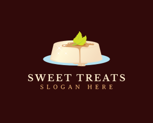 Panna Cotta Dessert Pudding logo design