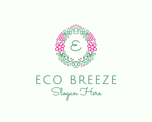 Eco Flower Garland logo design