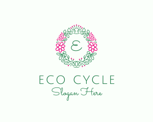 Eco Flower Garland logo design