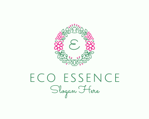 Eco Flower Garland logo design