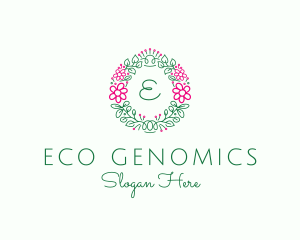 Eco Flower Garland logo design