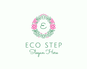 Eco Flower Garland logo design