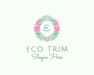 Eco Flower Garland logo design