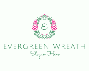 Eco Flower Garland logo design