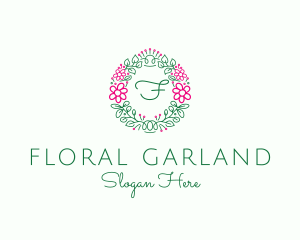 Eco Flower Garland logo design