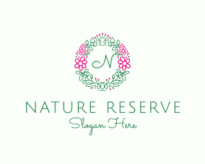 Eco Flower Garland logo design