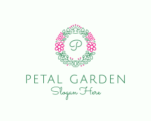 Eco Flower Garland logo design