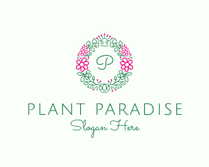 Eco Flower Garland logo design