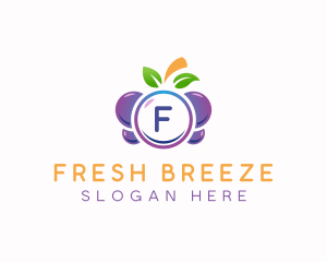 Grapes Berry Fruit logo design