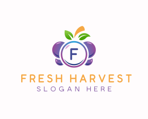 Grapes Berry Fruit logo design