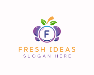 Grapes Berry Fruit logo design