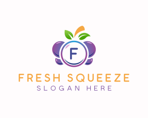 Grapes Berry Fruit logo design