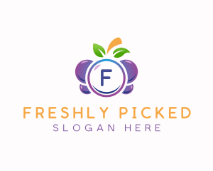 Grapes Berry Fruit logo design