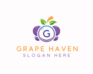 Grapes Berry Fruit logo design