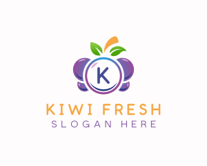 Grapes Berry Fruit logo design