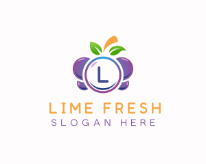 Grapes Berry Fruit logo design