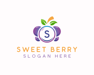 Grapes Berry Fruit logo design