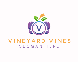 Grapes Berry Fruit logo design