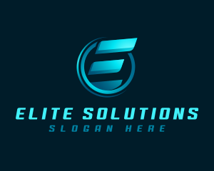 Tech Startup Letter E logo design