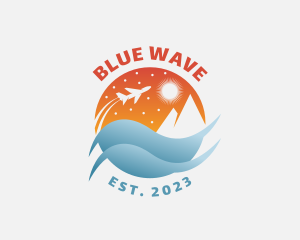 Plane Wave Travel logo design