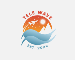 Plane Wave Travel logo design